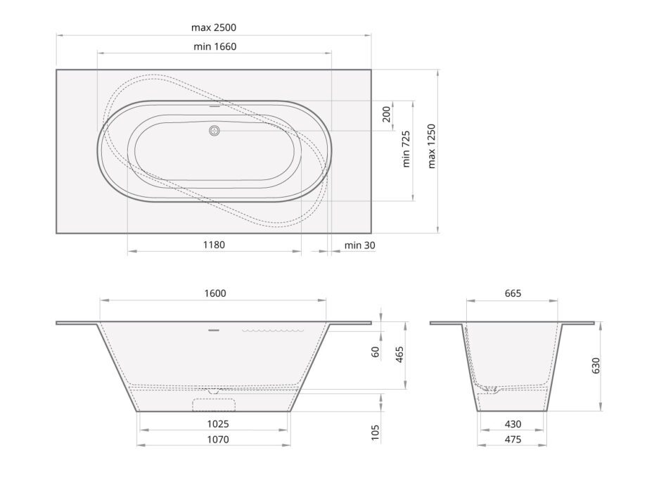 Vann PAA DECO SHAPE RE silkstone matt kivimassist vann