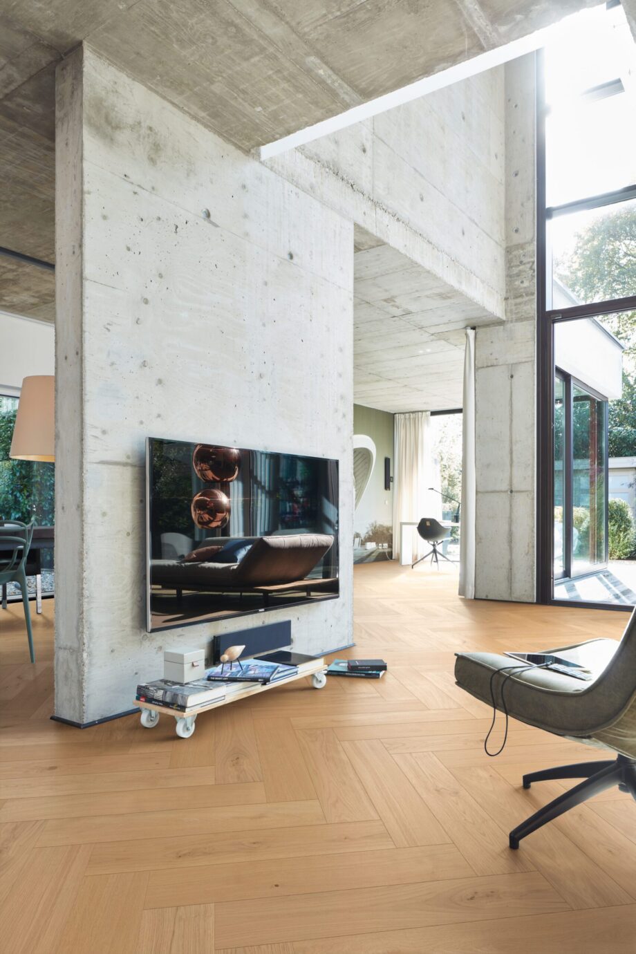 Kalasabaparkett Tamm Meister Lindura Classic Pure oak, harjatud, ultra matt lakk – vaade 2
