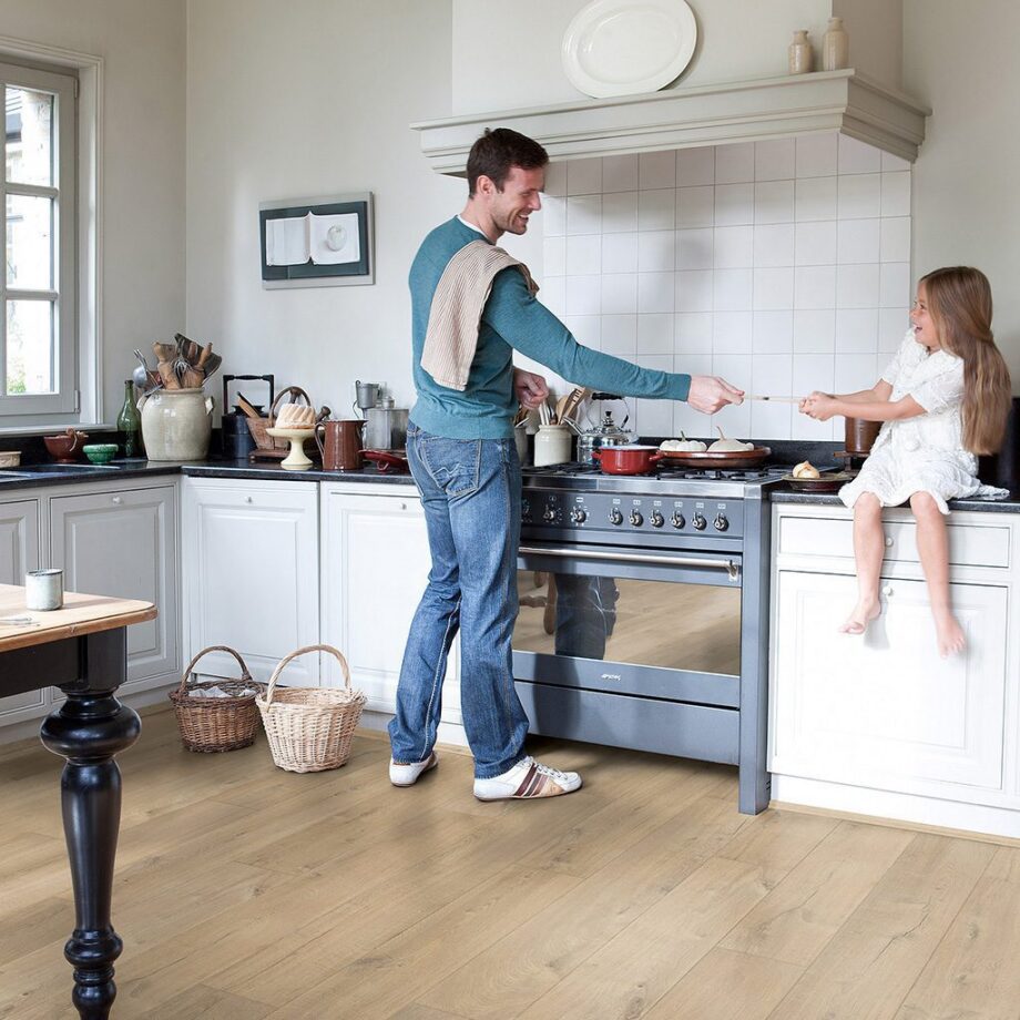 Laminaatparkett Quick-Step IMPRESSIVE ULTRA SOFT OAK MEDIUM (pehme tamm) IMU1856 – vaade 2