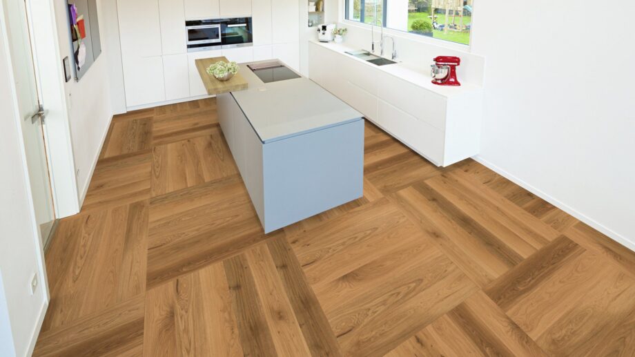 Parkett Tamm, ter Hürne, Oak, harjatud, faasitud, naturaalõli – vaade 4