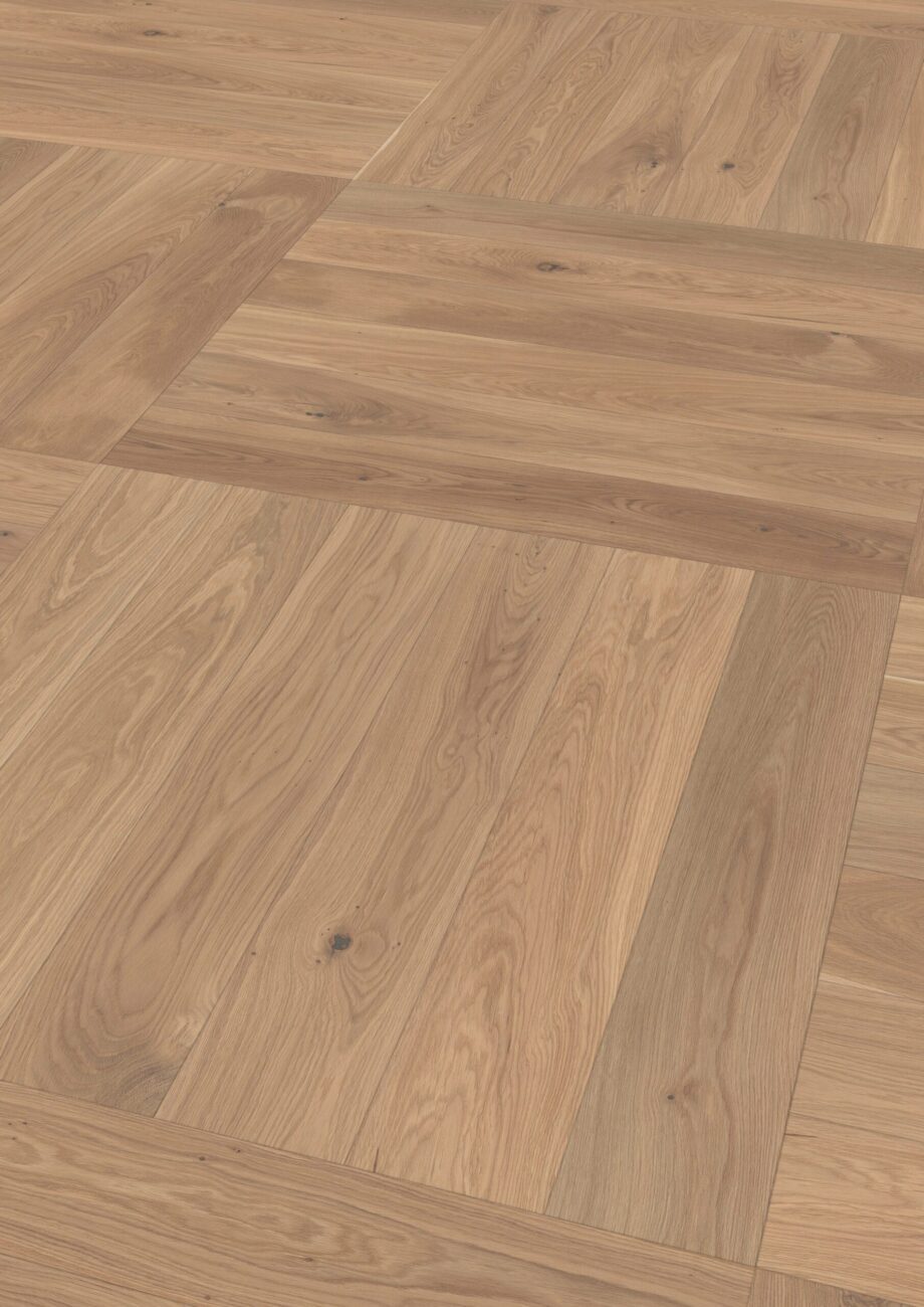 Parkett Tamm, ter Hürne, Oak light beige, harjatud, faasitud, naturaalõli – vaade 2