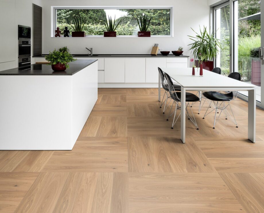 Parkett Tamm, ter Hürne, Oak light beige, harjatud, faasitud, naturaalõli – vaade 4