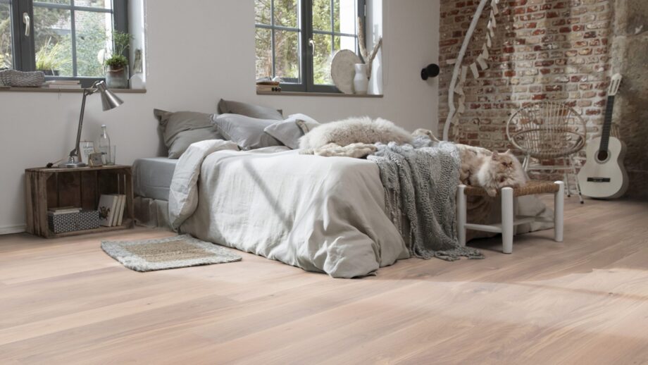 Parkett Tarkett, Shade, Tamm Satin White Plank, 1-lip, 2 külge mikrofaas, Proteco Hardwax Oil õlivaha – vaade 5