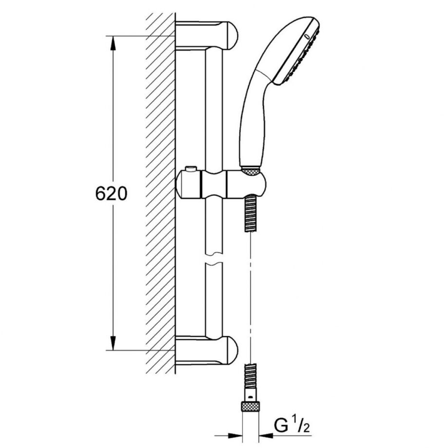 Vannitoa komplekt Grohe BauEdge, kroom – vaade 7