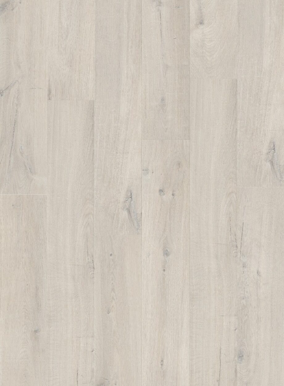 Vinüülparkett SPC Quick Step cotton oak white blush alpha medium planks, faasitud