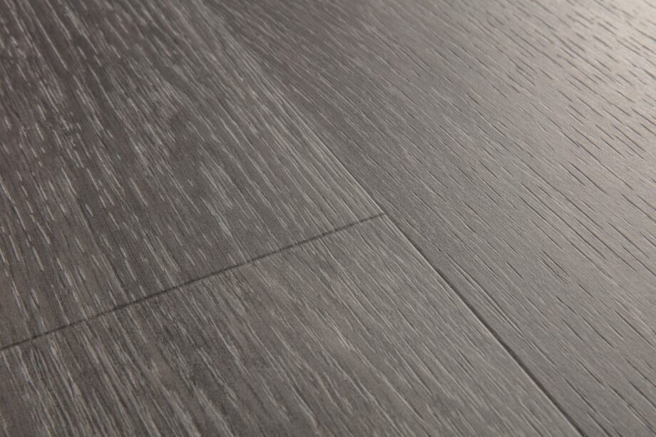 Vinüülparkett SPC Quick Step silk oak dark grey alpha small planks, faasitud