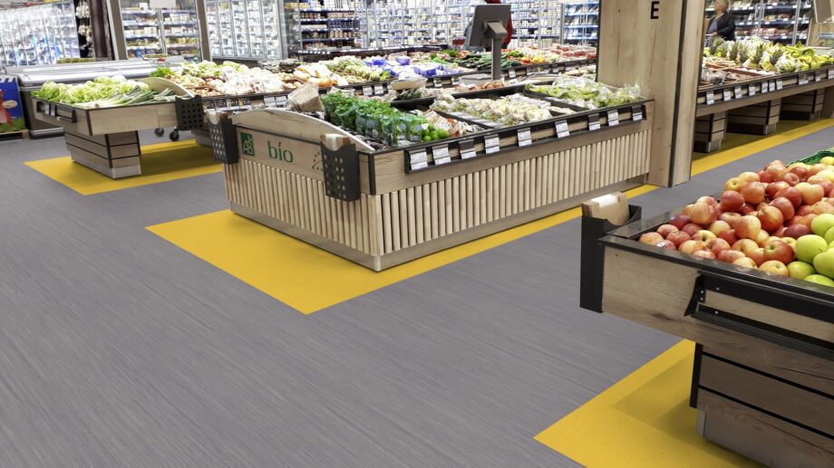 Linoleum Gerflor Lino Art Flow 0050 Grey Line