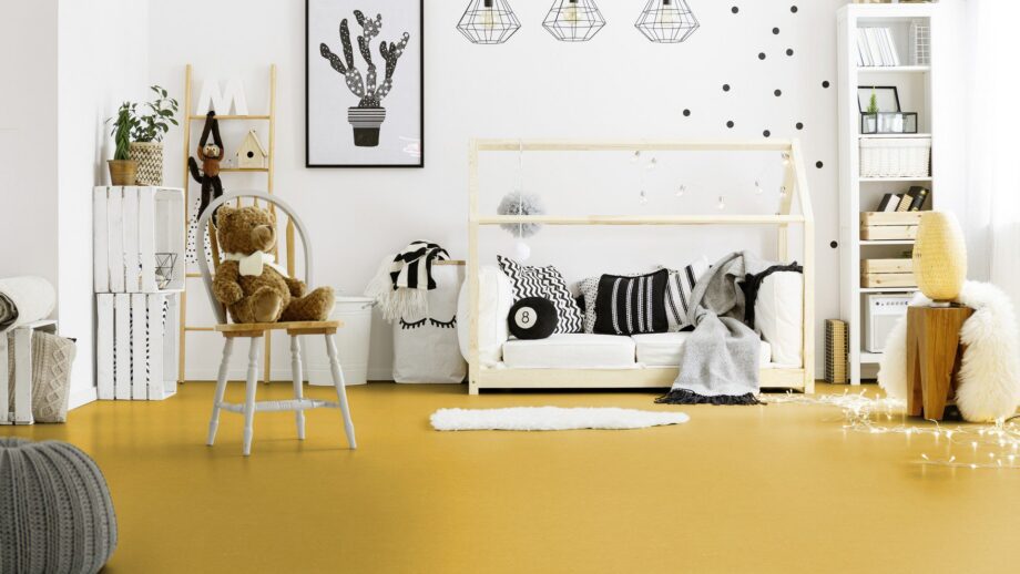 Linoleum Colorette Acoustic Plus 19 dB 0001 Banana Yellow – vaade 2 Linoleum Colorette Acoustic Plus 19 dB 0001 Banana Yellow – vaade 2