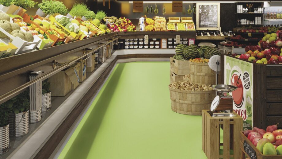 Linoleum Gerflor Colorette 0132 Spicy Green – vaade 4 Linoleum Gerflor Colorette 0132 Spicy Green – vaade 4