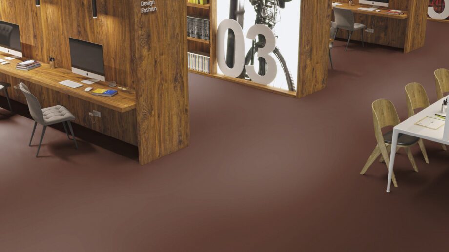 Linoleum Gerflor Uni Walton 0060 Deep Brown – vaade 3