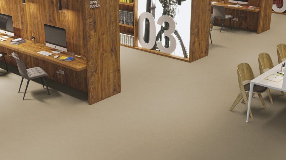Linoleum Lino Art Urban Acoustic Plus 19dB 0556 Mud Grey – vaade 4