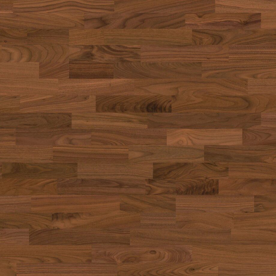 Parkett Ameerika pähkel American walnut harmonious, 3-lipiline, lakitud – vaade 2