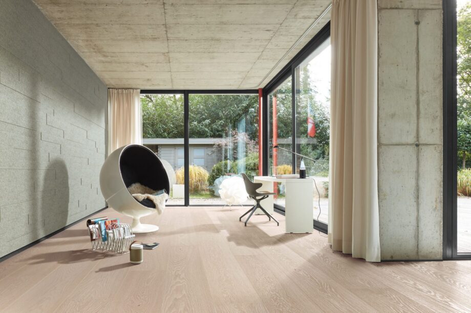 Parkett Tamm Meister Lindura Natural polar white oak, harjatud, 1-lipiline, matt lakk – vaade 4