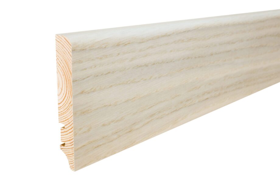 Põrandaliistud sponeeritud tamm gentle valge lakk 16x90mm