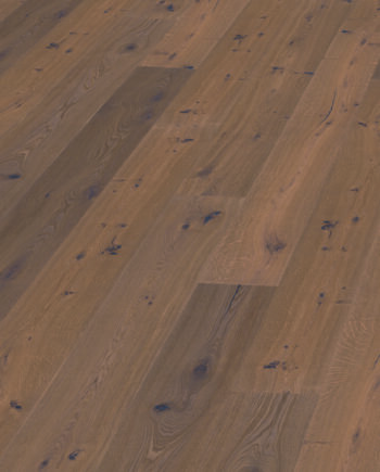 Parkett Suitsutamm Trinity Rustical harjatud valgeks õlitatud 305mm