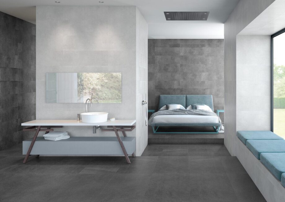 Keraamilised plaadid Tau Fidenza Graphite rec – vaade 2