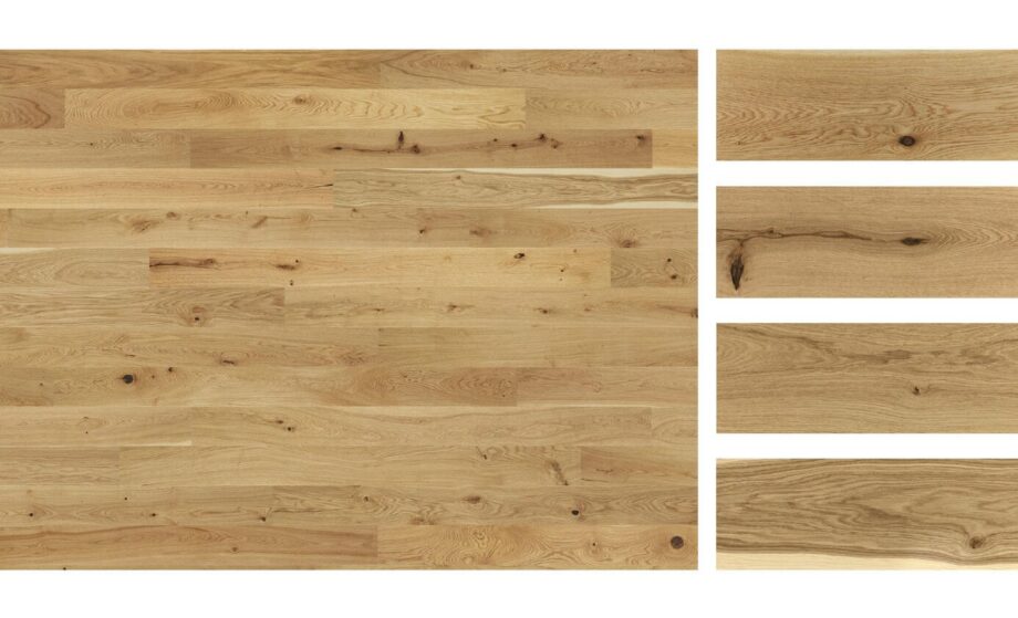 Parkett Tarkett Tamm 1-lipiline XT, faasitud, harjatud, matt lakk – vaade 3