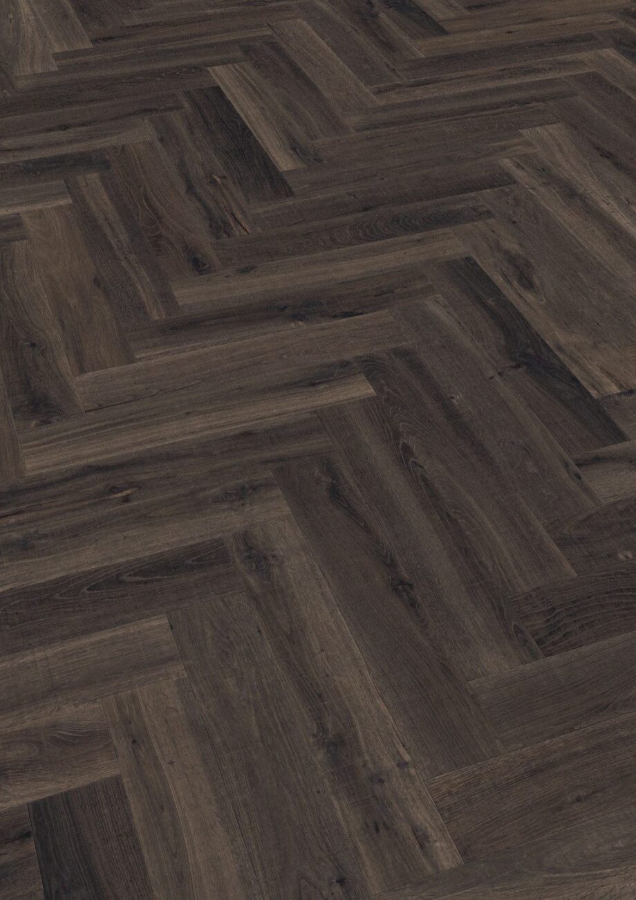 Kalasaba parkett Tamm Rustik Vintage Black faasitud ja õlitatud