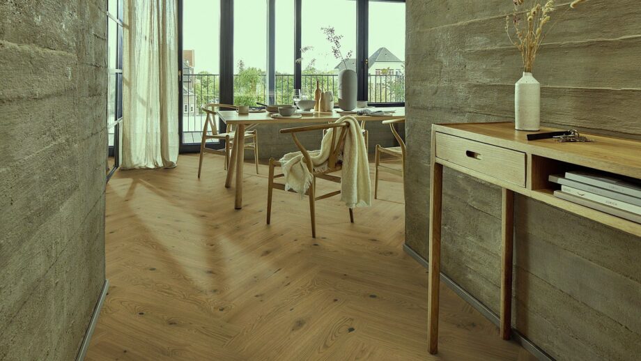 Kalasaba parkett Tamm Rustic õlivahatatud 105mm – vaade 3