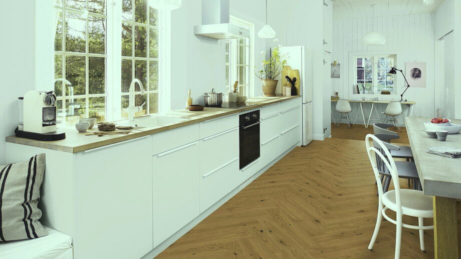 Kalasaba parkett Tamm Rustic õlivahatatud 105mm – vaade 4