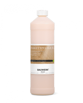 Lakitud parketi hooldusvahendi Bauwerk Parquet Care Eco 1L pudel.