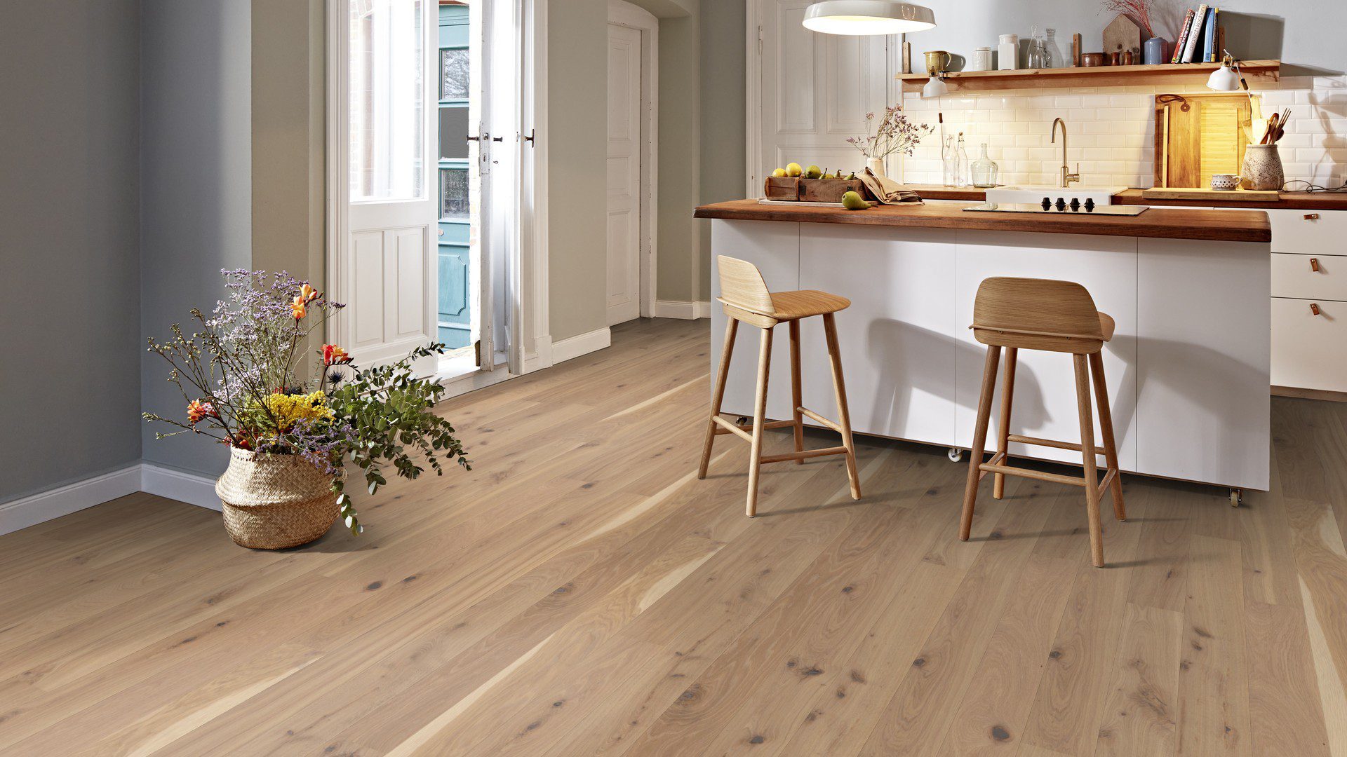 Puitparkett Bauwerk Casapark tamm 46 Avorio õlivaha 138mm – vaade 3