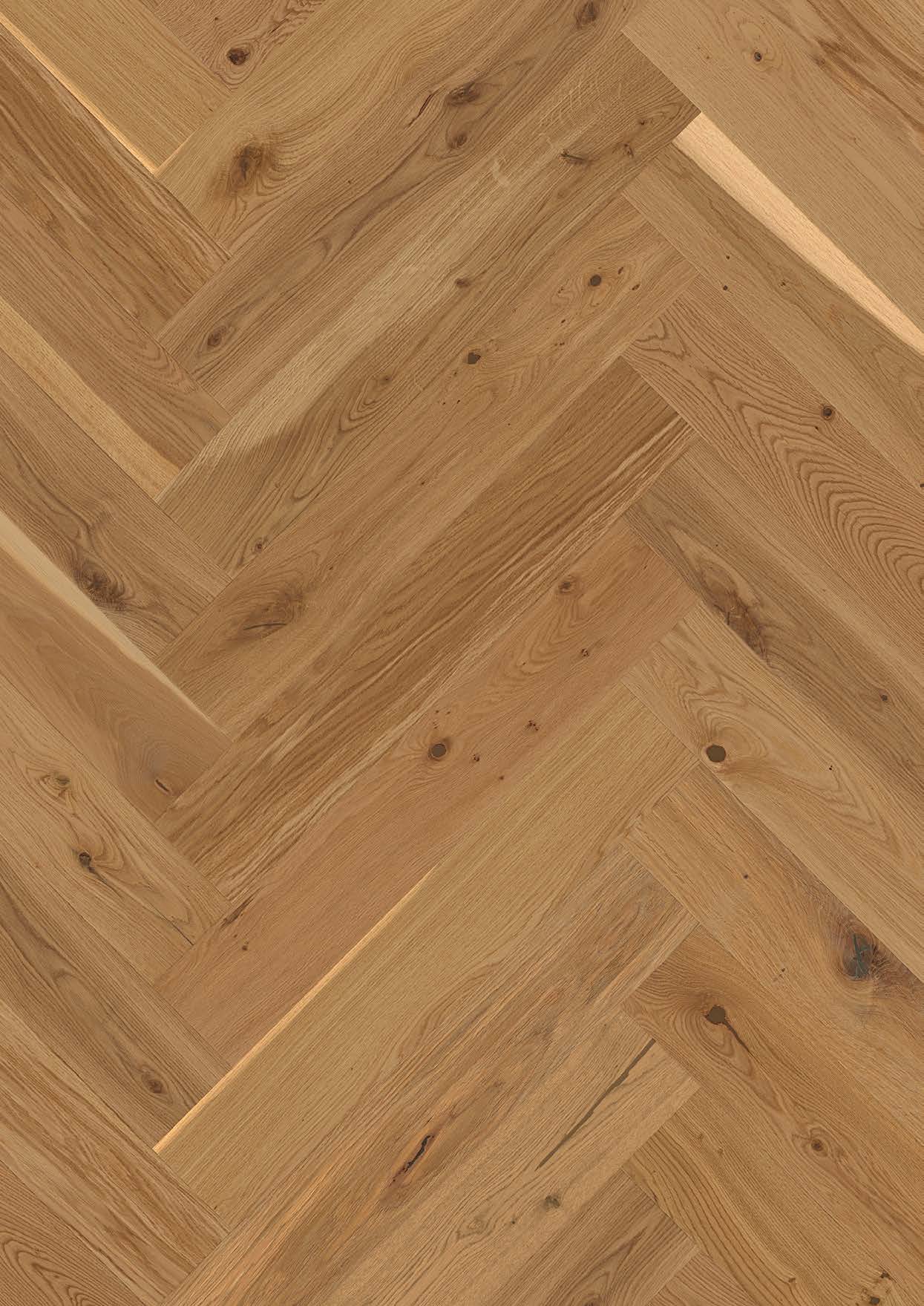 Kalasaba parkett Bauwerk Vectorpark Tamm 46 naturaalse tooniga harjatud õlivaha viimistluse ja rustikaalse sorteeringuga.
