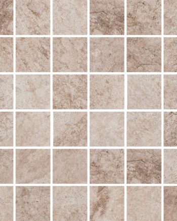Kiviefektiga matt mosaiikplaat Himalaya Cream 5x5, 30x30 cm, 8,5 mm, kreemjas, R10