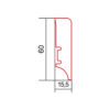 porandaliist-156029-2 Spoonliist saar lakitud P6P, 60x16x2200 mm