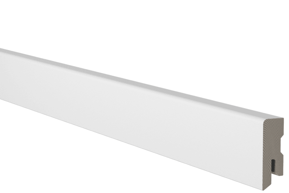 Põrandaliist mänd valgeks värvitud, sile, 14x42x2700 mm