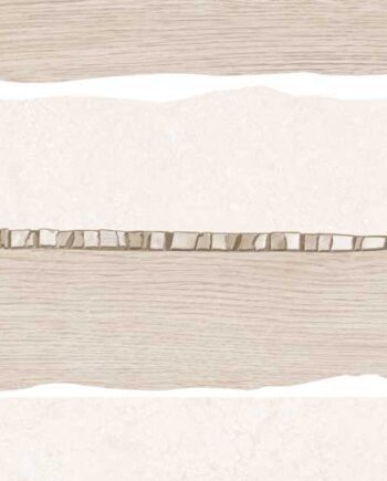 Dekoratiivne keraamiline seinaplaat Tau Lithos Wall Brading White, 30x90 cm, valge