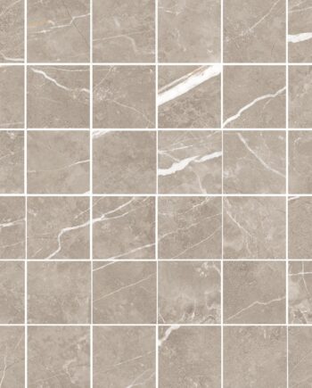 Marmorefektiga matt mosaiikplaat Tau Elite Greige 5x5, 30x30 cm, hallikasbeež