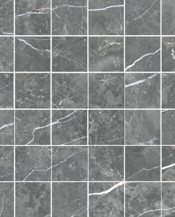 Marmorefektiga poleeritud mosaiikplaat Tau Elite Graphite 5x5 Pol, 30x30 cm, grafiithall