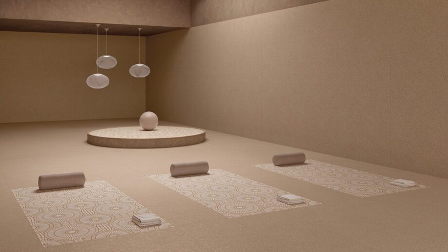 Ühetooniline keraamiline plaat ABK Moooi Sandy Plains Ivory, 120x120 cm, 8,5 mm, matt (naturale)