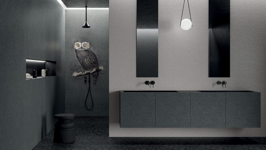 abk-moooi-special-edition-geometrical-owl-ivory-0021317-2 Mustriline suur keraamiline dekoorpaneel ABK Moooi Special Edition Geometrical Owl Ivory, 120x280 cm, 6 mm, matt (naturale)