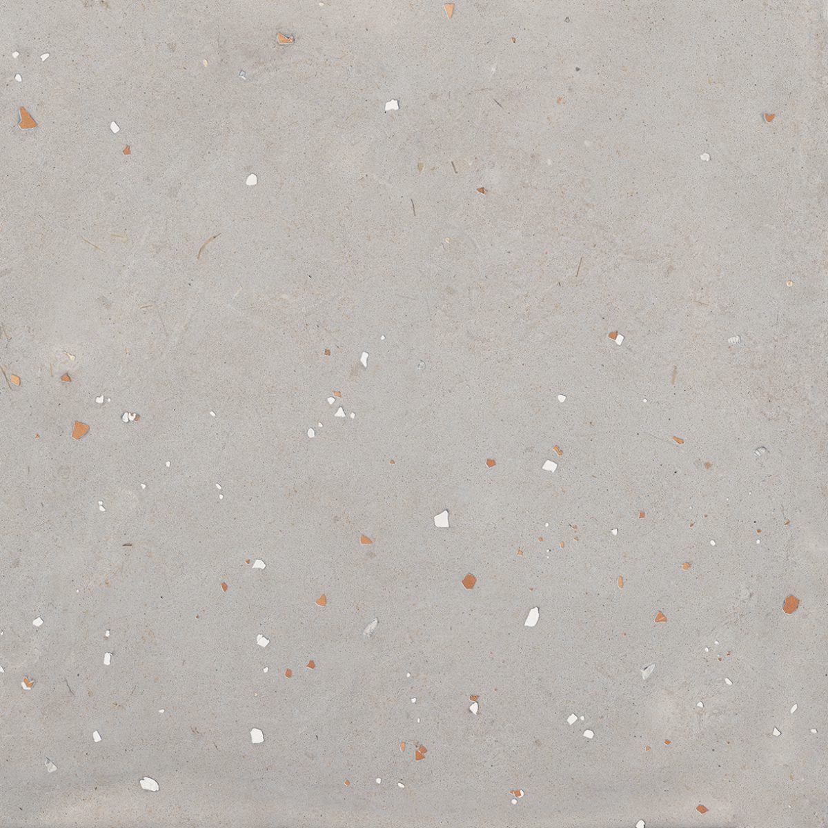 Terrazzo-mustriga keraamiline plaat ABK Moooi Egg Scape Concrete, 60x60 cm, 8,5 mm, matt (naturale)