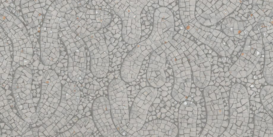 Mustriline keraamiline dekoorplaat ABK Moooi Egg Scape Cloistered Dove Concrete, 60x120 cm, 8,5 mm, läikiva dekooriga