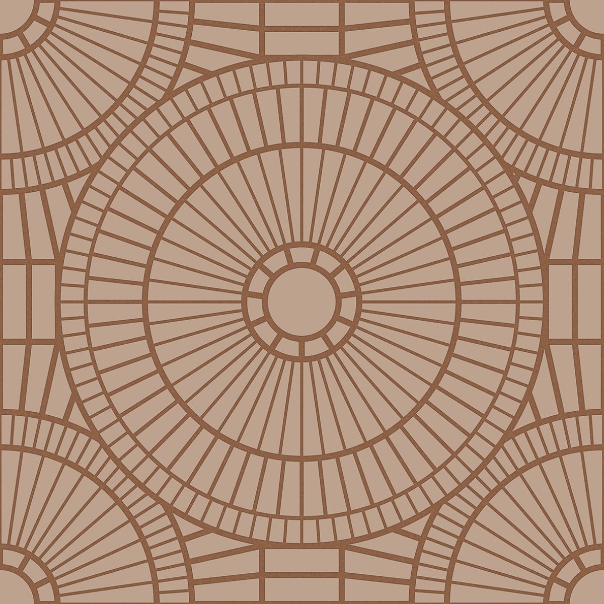 3D reljeefne keraamiline dekoorplaat ABK Moooi Decor Library Hypnotic Owl Copper, 60x60 cm, 8,5 mm, 3D reljeefne pind