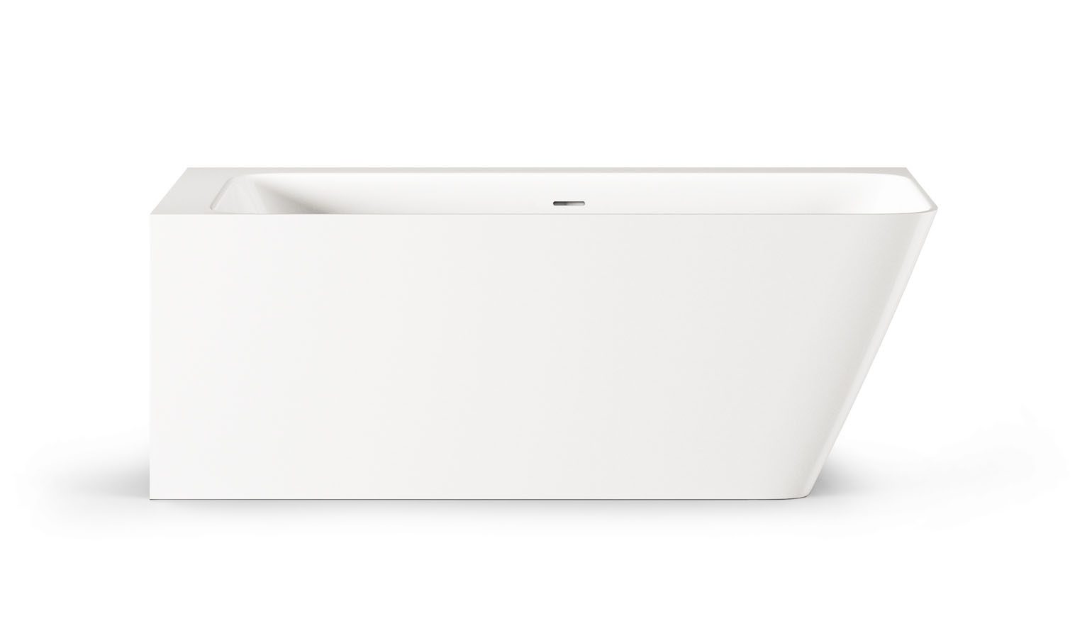 Nurgavann PAA QUADRO CORNER D 160x75 cm, parempoolne, läikiv kivimass