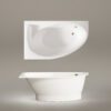 Nurgavann PAA TRE 170 D 170×100 cm, parempoolne, läikiv kivimass 3 Nurgavann PAA TRE 170 D 170x100 cm, parempoolne, läikiv kivimass