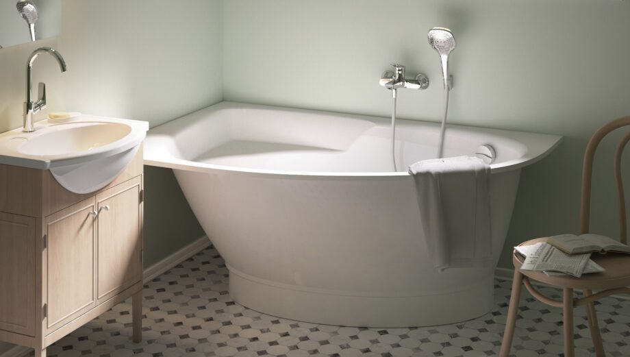 Nurgavann PAA TRE 150 D 150×100 cm, parempoolne, läikiv kivimass 2 Nurgavann PAA TRE 150 D 150x100 cm, parempoolne, läikiv kivimass