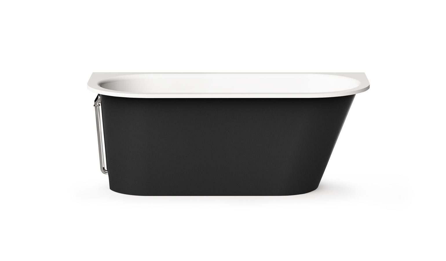 Sisseehitatav kivivann PAA VARIO L BC 166x75 cm, ümarad nurgad B ja C, läikiv kivimass