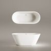 Eraldiseisev kivivann PAA DECO NUDO 166×72,5 cm, matt Silkstone 6 Eraldiseisev kivivann PAA DECO NUDO 166x72,5 cm, matt Silkstone