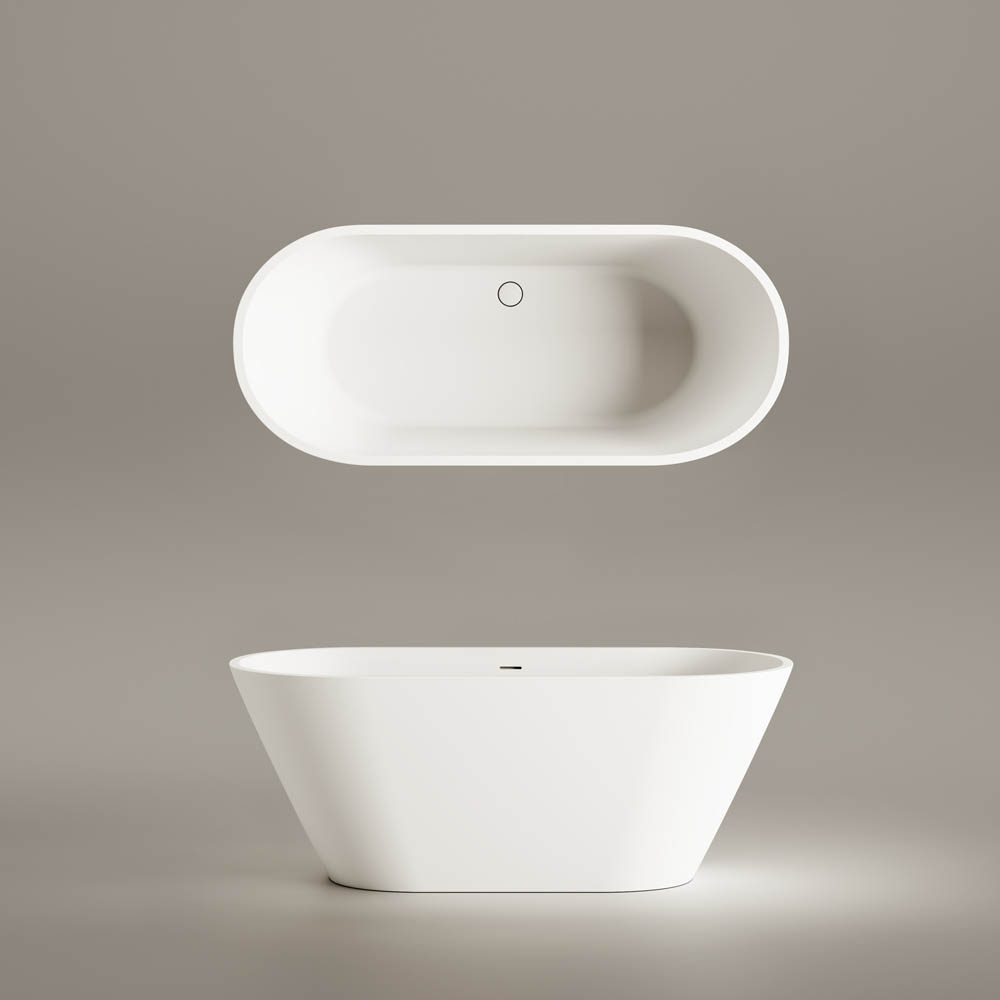 Eraldiseisev kivivann PAA DECO NUDO 166x72,5 cm, matt Silkstone