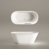 Eraldiseisev kivivann PAA DECO RIM 166x81 cm, matt Silkstone
