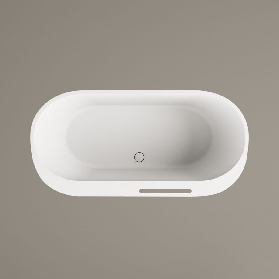 Eraldiseisev kivivann PAA DECO RIM 166x81 cm, matt Silkstone