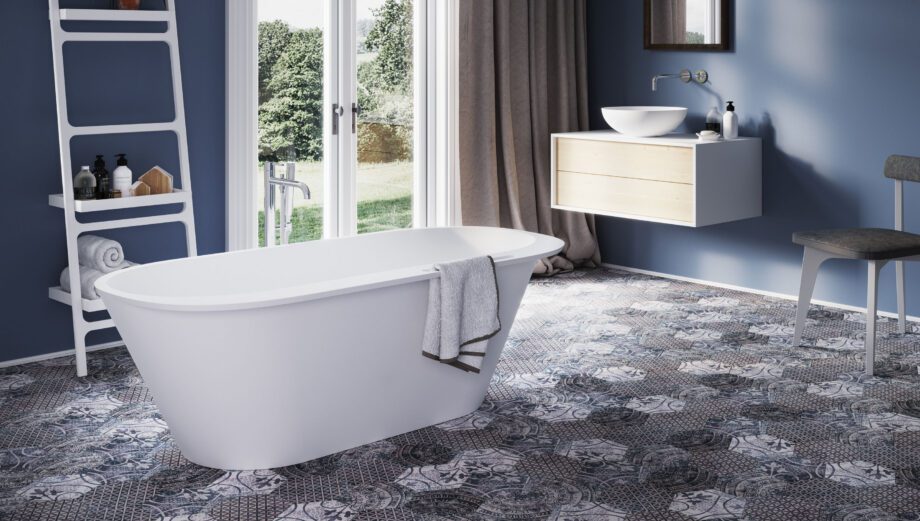 Eraldiseisev kivivann PAA DECO RIM 166x81 cm, matt Silkstone