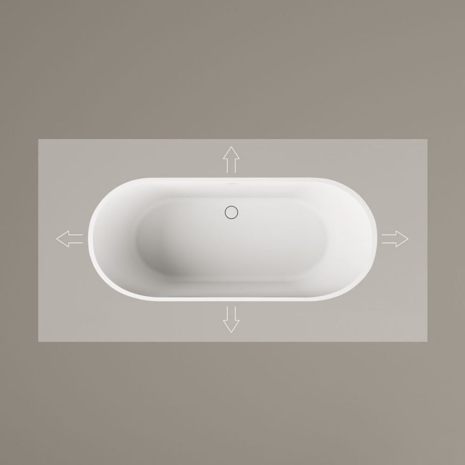 Mõõdu järgi kivivann PAA DECO SHAPE M kuni 180x85 cm, matt Silkstone