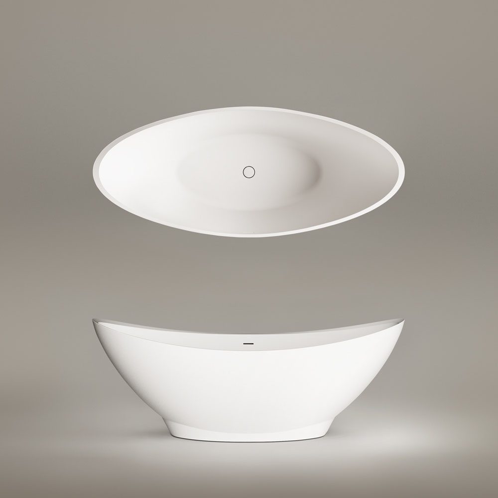 Eraldiseisev kivivann PAA FELICE 194,5x83 cm, matt Silkstone