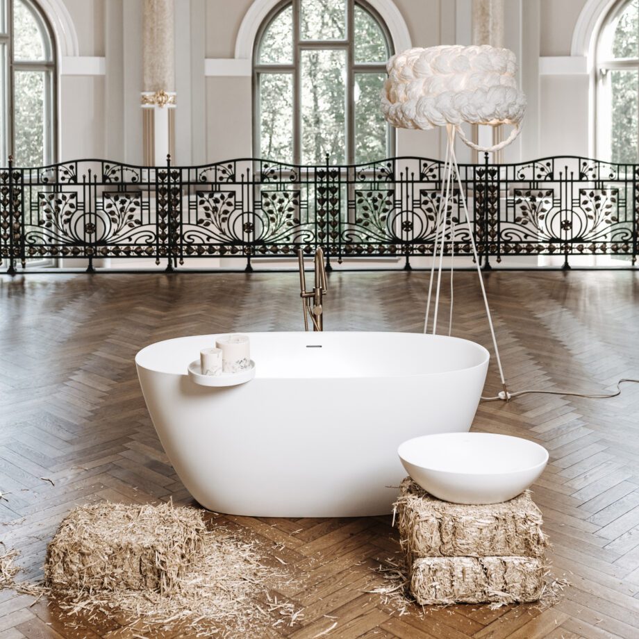 Eraldiseisev kivivann PAA PERLA 145 145x71 cm, matt Silkstone